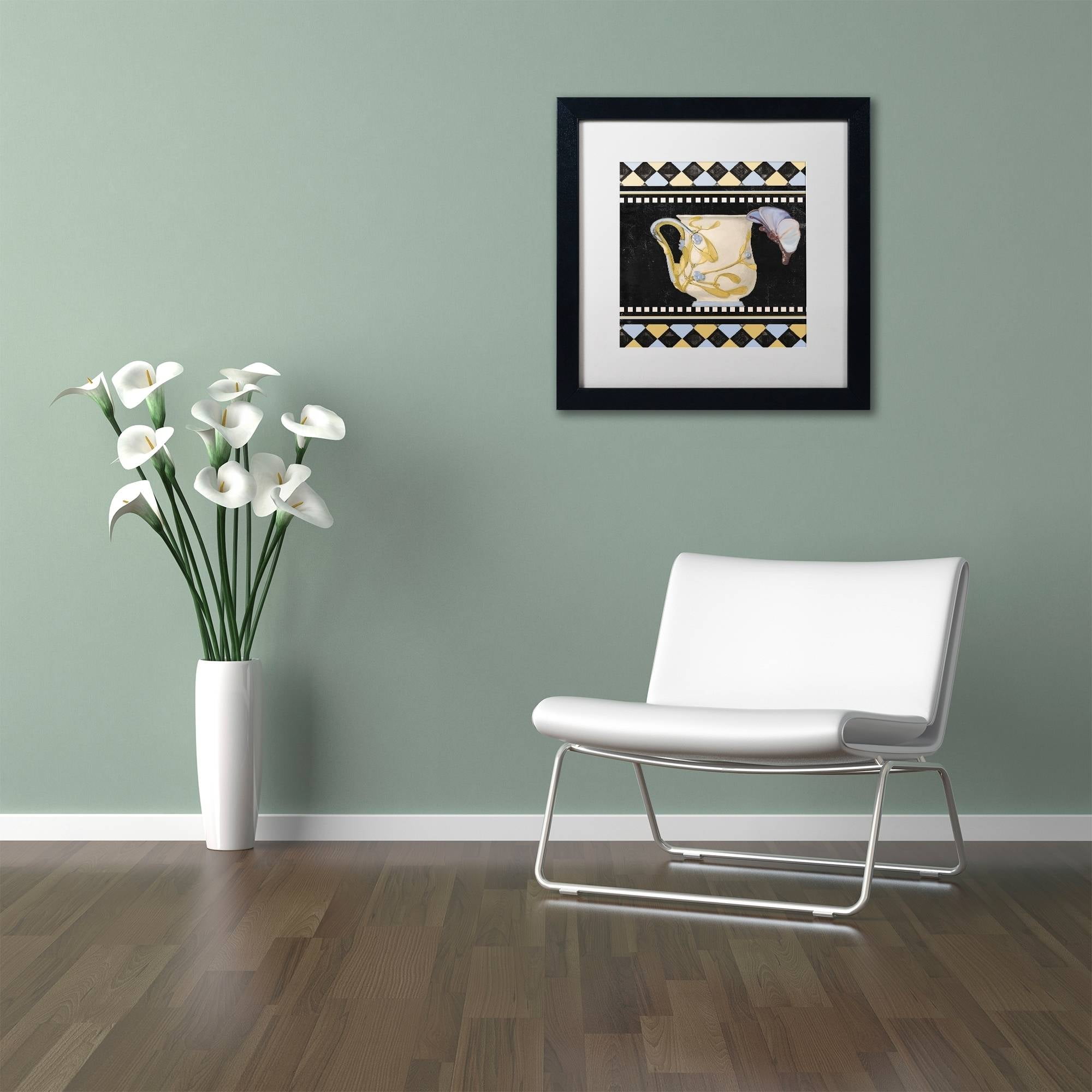 Trademark Fine Art "Bistro Nouveau I" Canvas Art by Color Bakery White Matte, Black Frame
