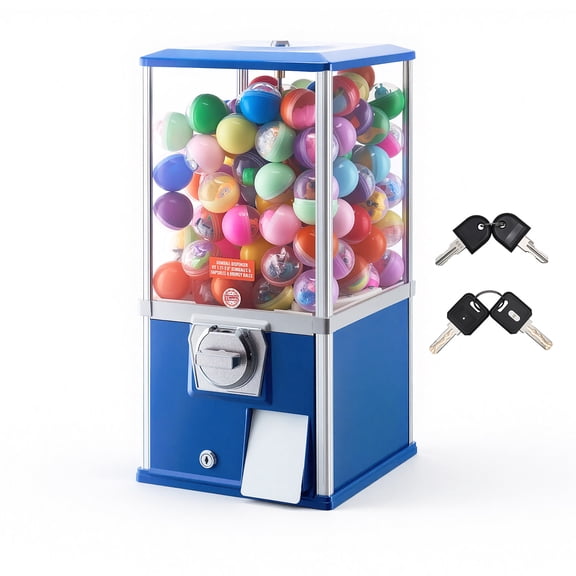 VEVOR Gumball Machine, 21 inch Height Candy Vending Machine Dispenser, 25-Cent Vending Machines for Shopping Malls, Supermarkets, Amusement Parks, Arcades, Holds Up to 180 1.77 inch Spherical Candies