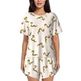 thumbnail image 1 of Balery Cartoon Snake Conjunto de Pijama para Mujer con Estampado, Dos Piezas de Manga Corta y Shorts, Ropa de Dormir Suave con Cuello Redondo y Bolsillos-XX-Large, 1 of 6