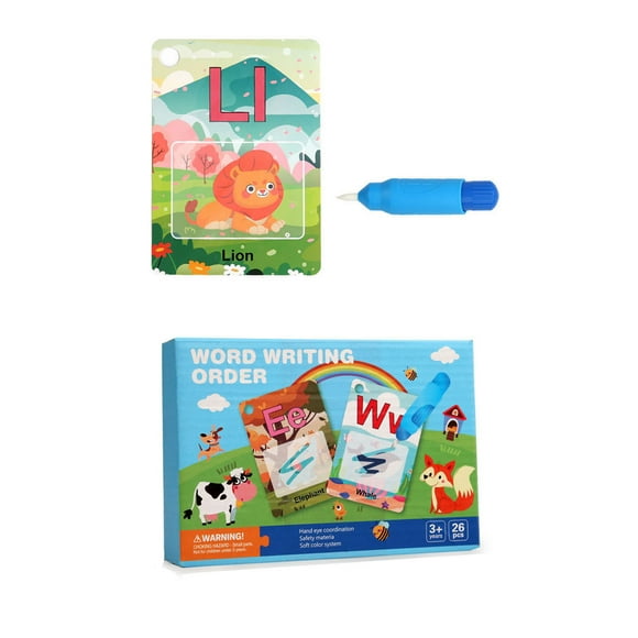 Clear Water Doodle Drawing Book for Kids, Reusable Magic Alphabet Learning Pad, Educational Tracing Toy for Preschoolers