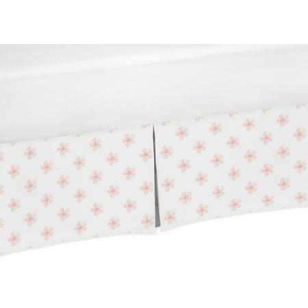 UPC: 0846480085812 | Watercolor Floral Burgundy Wine and Pink Flower Blossom Dust Ruffle Crib Skirt by Sweet Jojo Designs