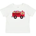 thumbnail image 3 of Inktastic Valentine Fire Truck Heart Bear Boys or Girls Baby T-Shirt, 3 of 5