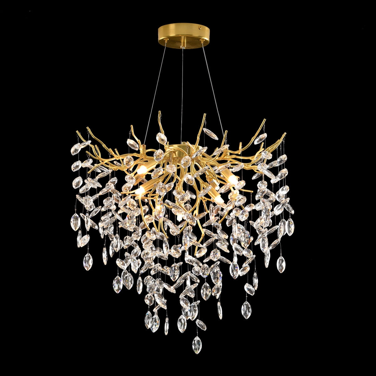 RRBEST Luxury Tree Branch Chandelier,Modern Chandelier Crystal Light Fixture,Pendant Light for Living Rooms
