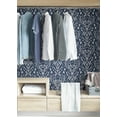 thumbnail image 6 of NuWallpaper Navy Escape to the Forest Vinyl Peel And Stick Wallpaper, 216-in by 20.5-in, 30.75 sq. ft., 6 of 8