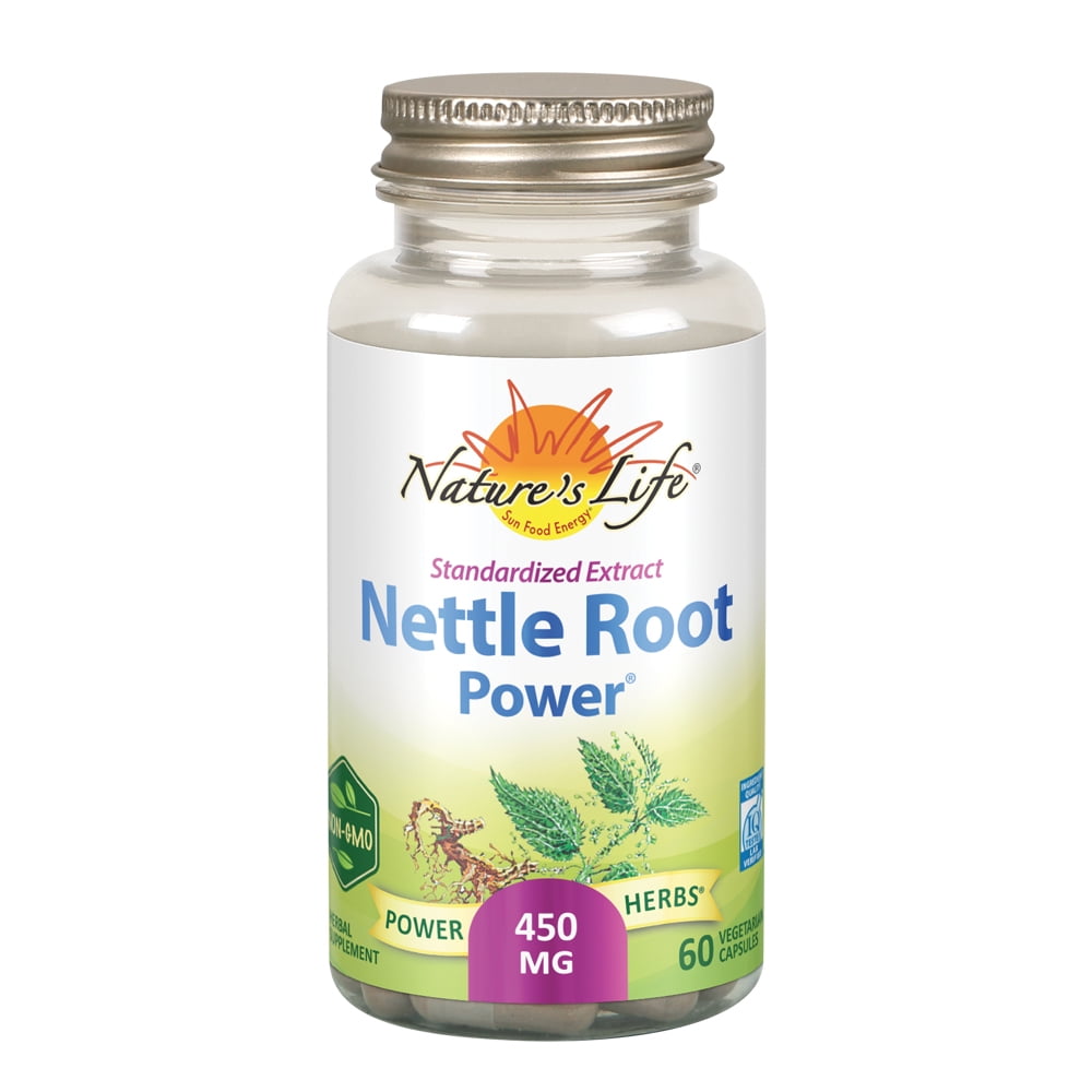 Nature's Life Nettle Root Power 450mg Herbal Supplement Prostate