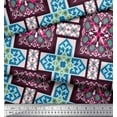 thumbnail image 1 of Soimoi Rayon Crepe Fabric Tiles Moroccan Print Fabric by the Yard 46 Inch Wide, 1 of 1