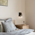 thumbnail image 4 of LNC Lainanger 6.3-in W 1-Light Polished Gold Modern/Contemporary LED Wall Sconce, 4 of 14