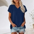 thumbnail image 2 of Cqxid525 Clearance Sales Today Deals Prime Basic T Shirts for Women Stylish and Comfortable Women's Loose Fit V Neck T Shirt | Casual Tee for Any Occasion Summer Tops Loose Fit, 2 of 8