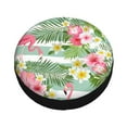 thumbnail image 3 of Balery Tropical Flamingotire Cover Waterproof Dust-Proof, Universal Spare Wheel Tire Cover For Trailer, Rv, Suv Truck And Vehicle Camper Accessories-17 Inch, 3 of 9