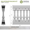 thumbnail image 2 of Ekena Millwork 38"H x 2'L Fiberthane York Unassembled Balustrade Railing Kit, Style G (6 3/8" On-Center Spacing to Pass 4" Sphere Code), 2 of 6