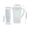 White, variant on COM1950s Large Capacity Pitcher with Cups Set,Transparent Cold Brew Carafe for Iced Tea and Fruit Water,Drink Dispenser for Fridge and Outdoor Parties