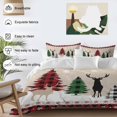 thumbnail image 3 of Christmas Red Comforter Set Queen Size, Black Plaid Reindeer and Xmas Tree Soft Bedding Set for Man Woman, 4 Pieces Duvet Cover Set with Fitted Sheet, 2 Pillowcases, 3 of 9