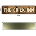 thumbnail image 2 of Rustic Metal "The Chick Inn" Tin Sign Art Wall Decor Funny Outdoor Garden Farm Signs, Chicken Gifts Coops Farmhouse Decor Hen House 4" by 16", 2 of 5