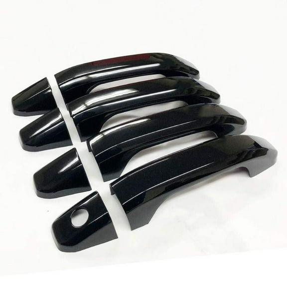 8pcs Door Handle Covers Glossy Black For 2014-2020 Chevrolet Silverado GMC Sierra