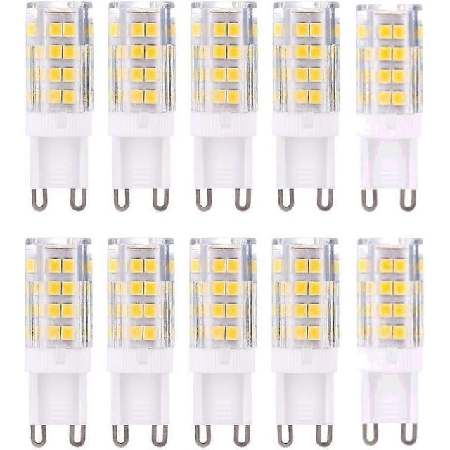 G9 LED Lamp Bulbs, Warm White 3000K 5W G9 LED Light Bulb equivalent to 40 W 420 lumens halogen bulbs; not dimmable, set of 10