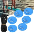 thumbnail image 4 of Stainless Steel D Ring Patch Bungee Cord Set, Long Lasting Easy To Store D Ring Pad Bungee Cord Set  for Inflatable Boat Kayak Accessories Yellow,Blue,Gray, 4 of 7