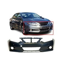 DCP Primed Front Bumper Cover Fascia for 2016-2018 Nissan Altima w/ Park Ast