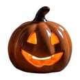thumbnail image 2 of ShaoXinWan Halloween Ceramic Jack O Lantern Light,Glowing Hollow Pumpkin Tabletop Figurine,Light Up Decor for Fall,Thanksgiving,Home Party Indoor Outdoor Use, 2 of 6