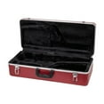 thumbnail image 6 of Crossrock ABS Alto Saxophone Case – Rectangular Red Finish, Long-Pile Black Plush Interior, Security Lock & Detachable Strap-Red, 6 of 8