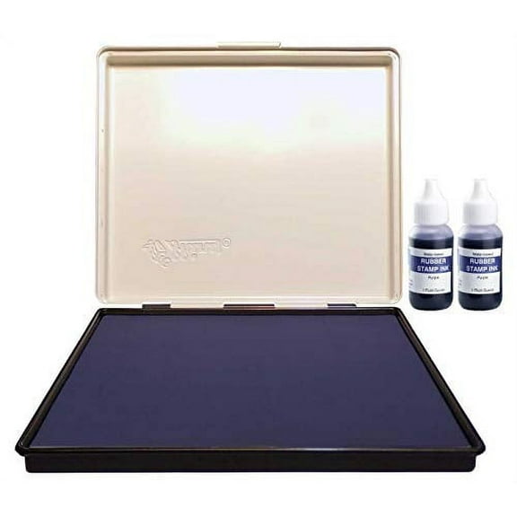 Infusion 7" x 8" Extra Large Industrial Stamp Ink Pad, Your Go to Large Stamp Ink Pad for Bright Color, Even Coverage and Durability, Purple Stamp Pad