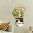 thumbnail image 6 of PERFNIQUE Irregular Wall Mirror, 35''x21'' Asymmetrical Mirror for Bathroom Living Room Entryway, Wall Mounted, 6 of 8