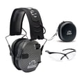 thumbnail image 1 of Walker’s Razor Slim Electronic Muff (Carbon) with Case and Shooting Glasses, 1 of 9