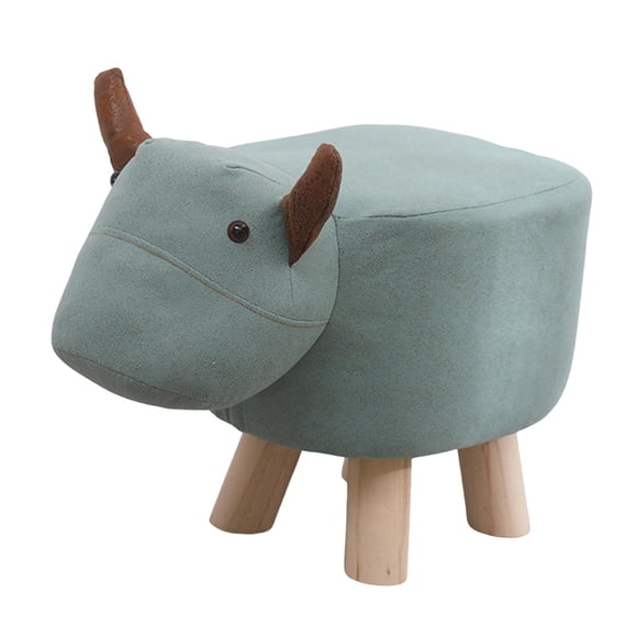 pitrice Animal Footstool Cute Upholstered Ottoman for Home green calf Dressing Living Room Room