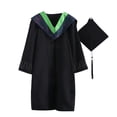 thumbnail image 1 of FYEGRE Academic Graduation Robe with Mortarboard Cap, Formal Graduation Gown Set for University Students, Classic Academic Regalia for Commencement Ceremony Green S, 1 of 4