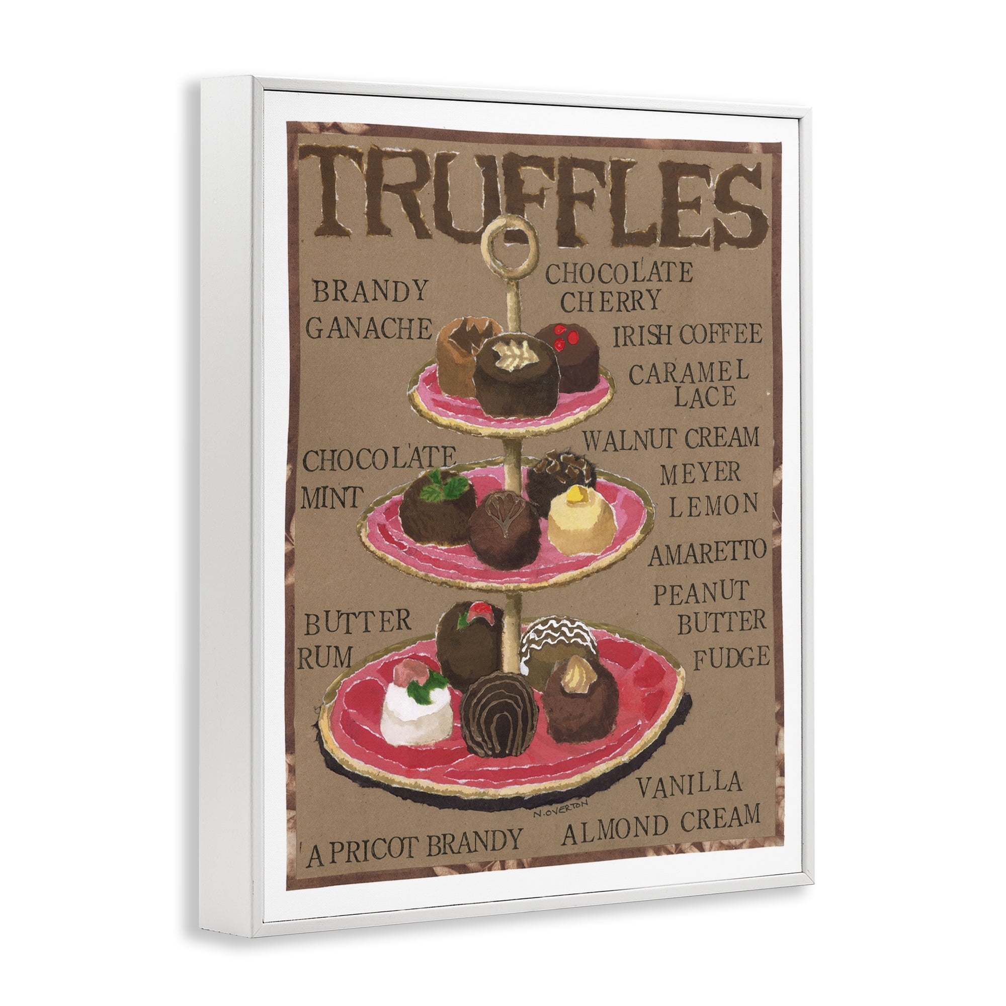 Stupell Industries Assorted Chocolate Truffles Food & Beverage Painting White Framed Art Print Wall Art, 16 x 20