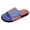 Blue, variant on Platform Slippers for Men Open Toe Flag Star Print Adjustable Band Slides Comfy Footbed Slip on Flat Sandals Black Size 10