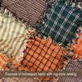 thumbnail image 3 of JCS Walnut Brown Plaid Homespun Cotton Fabric Sold by the Yard, 3 of 4