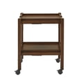 thumbnail image 4 of Weston Home Telluride Wood Finish Folding Bar Cart with Two Detachable Trays, Walnut Finish, 4 of 10