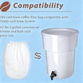 thumbnail image 7 of Smlper 2 Pack 20" x 20" Cold Brew Coffee Filter Bag, Compatible With Toddy Cold Brew System, Strainer Bag for 5 Gallon Commercial Brewers, Washable & Reusable, 7 of 7