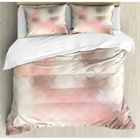 Peach Duvet Cover Set Abstract Square Shapes With Stars Pattern Peach Duvet Cover Set Abstract Square Shapes With Stars Pattern Warm Color Scheme Modern Artwork