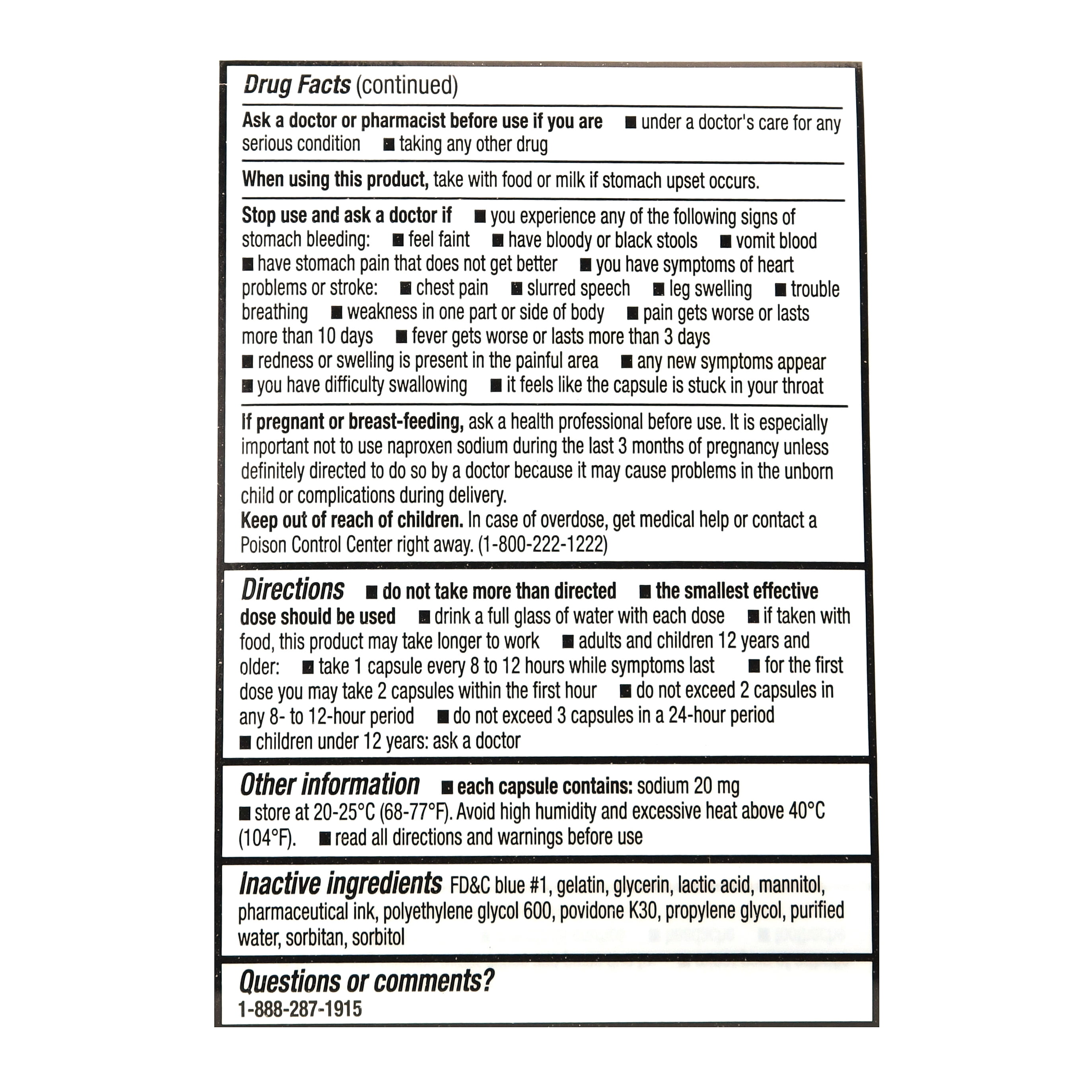 Equate Naproxen Sodium Capsules, 220 mg, 80 Count
