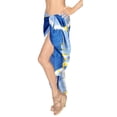 thumbnail image 3 of HAPPY BAY Women's Beachwear Summer Beach Wraps Bikini Wrap Sarong Coverups Skirt Swimsuit Swimwear Swim Cover up for Women One Size Blue, Tie Dye, 3 of 5