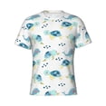 thumbnail image 4 of Vsdgher Sea Turtle Print Men's Dry Fit Mesh Athletic Shirts Moisture Wicking Tennis T-Shirt Tops, 4 of 9