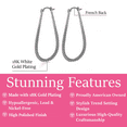 thumbnail image 3 of Cate & Chloe Angelica 18k White Gold Plated 24mm U-Shaped Twisted Hoop Earrings Gift for Women, 3 of 10