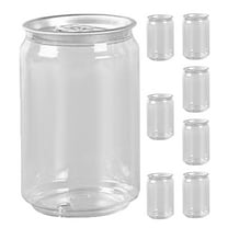 GOOHOCHY 8pcs Plastic Juice Bottles with Caps Empty Clear Drink Containers with Lids Water Bottles for Juicing Drinking and Beverages