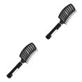thumbnail image 3 of Vogacara Peine para masaje del cuero cabelludo para niñas, cepillo para el cabello con cerdas de nailon para mujeres, cepillo para desenredar Type2 NO2, 3 of 6