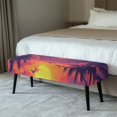 thumbnail image 2 of Whosucclay Palm Tree Seagull Sunset Print Rectangle Bench Slipcover Stretch Benches Protector Kitchen Benches Covers Removable Bench Seat Cushion Slipcovers for Dining Room, Living Room, Bedroom, 2 of 7