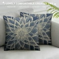 thumbnail image 3 of FUMJ  Modern Gold Navy Blue Abstract Floral Throw Pillow Cover Floral Petal Sketch Elegance Bloom Botanical Navy Modern Nature Luxury Chic Pillow Case, 3 of 5