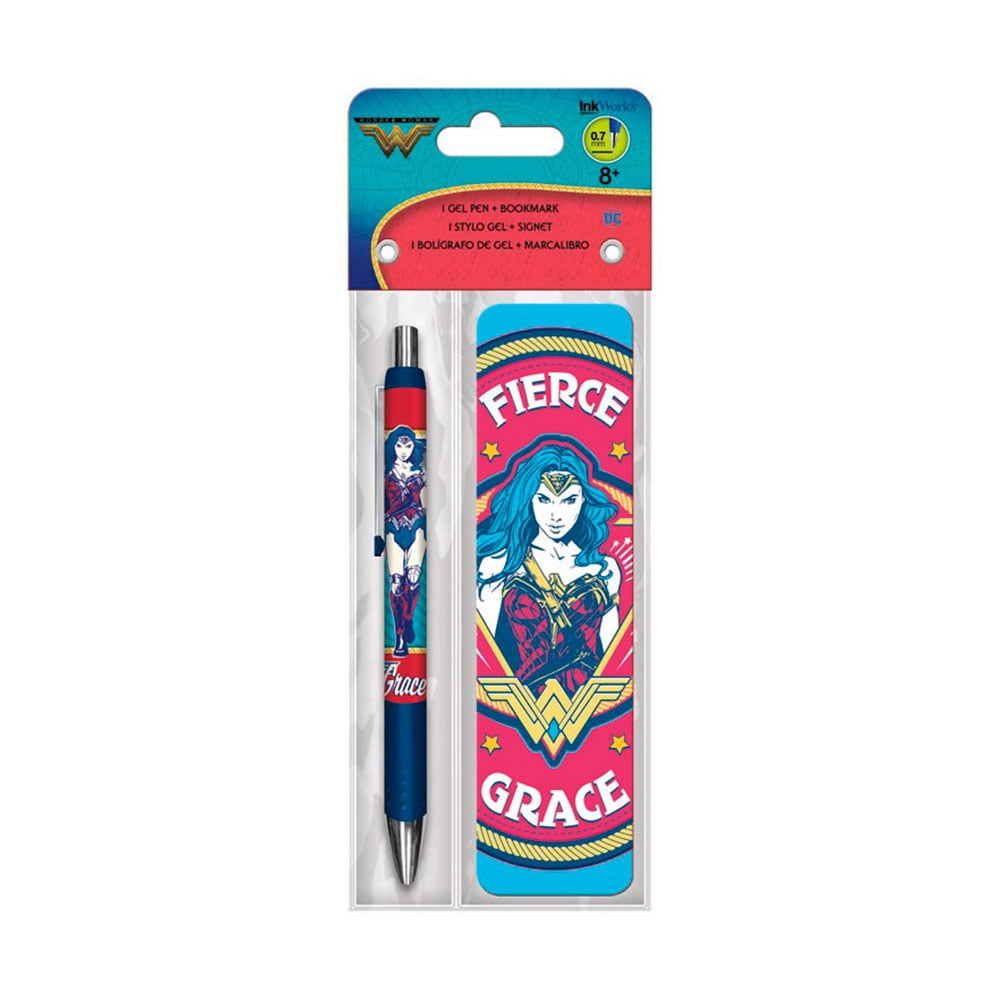 Bookmark Set Fierce Grace Wonder Woman Movie One Gel Pen 