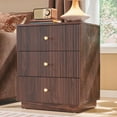thumbnail image 7 of wow97e Modern Fluted Nightstand with Charging Station, 21.65" End Table with 3 Drawer, Bedside Table for Bedroom, Living Room, 7 of 7