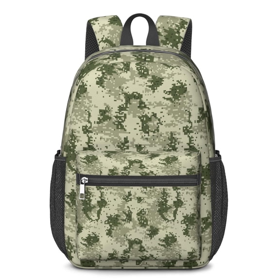 17 Inch Lightweight Backpack,PVC Waterproof Oxford Fabric, Ergonomically Designed, with Large Capacity, Camouflage Print