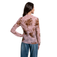 thumbnail image 3 of MINTREUS Lace Top with Long Sleeves Stand Collar Embroidered Floral Design Ideal for Parties and Clubs xs-xxl, 3 of 5