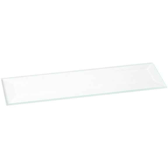 Plymor 1" x 4" Rectangle, 3mm Thick Beveled Clear Glass, Pack of 6