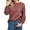 Rusty, variant on Mengpipi Women's Long Sleeve Blouse Lace Waffle Knit Loose Casual Tops, Black-L(US 12-14)