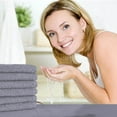 thumbnail image 5 of Bamboo Washcloth Face Cloths for Washing Face Super Soft Absorbent 12"x 12" 10 Pack Grey, 5 of 5