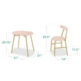 thumbnail image 7 of Best Choice Products 3-Piece Oval Dining Table Set, Modern Small Kitchen Dinette w/ 2 Chairs - Pink/Gold, 7 of 7